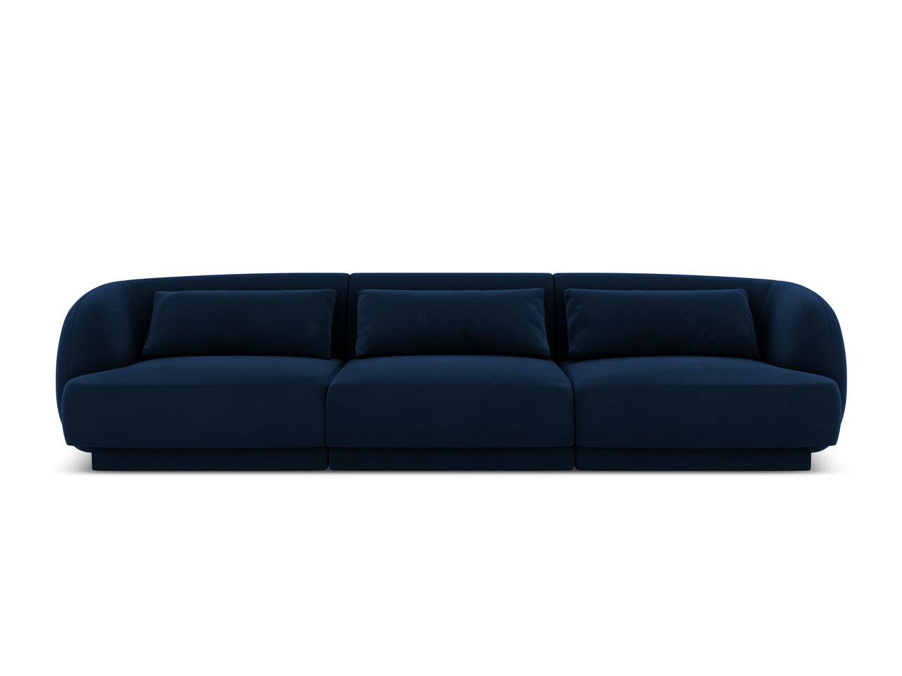 Canapea 3 locuri, Tulum, Cosmopolitan Design, 255x90x70 cm, catifea, albastru regal Canapele